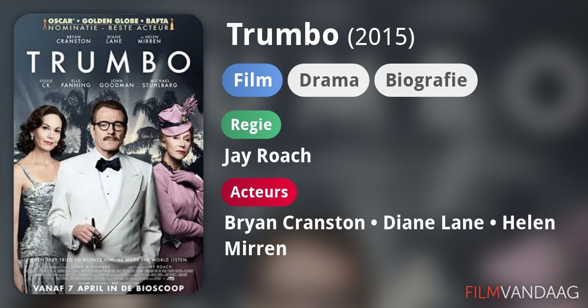Trumbo (film, 2015) Nu Online Kijken - FilmVandaag.nl