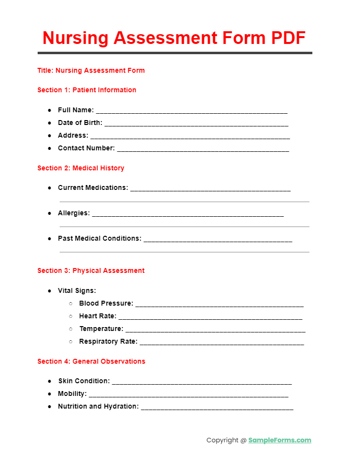 FREE 22+ Nursing Assessment Form Samples, PDF, MS Word, Google Docs (2) FREE 22+ Nursing Assessment Form Samples, PDF, MS Word, Google Docs (2)