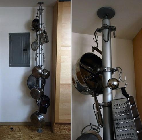 25 DIY Pot Rack Ideas - Easy Ways To Organize Pots And Pans (19) 25 DIY Pot Rack Ideas - Easy Ways To Organize Pots And Pans (19)